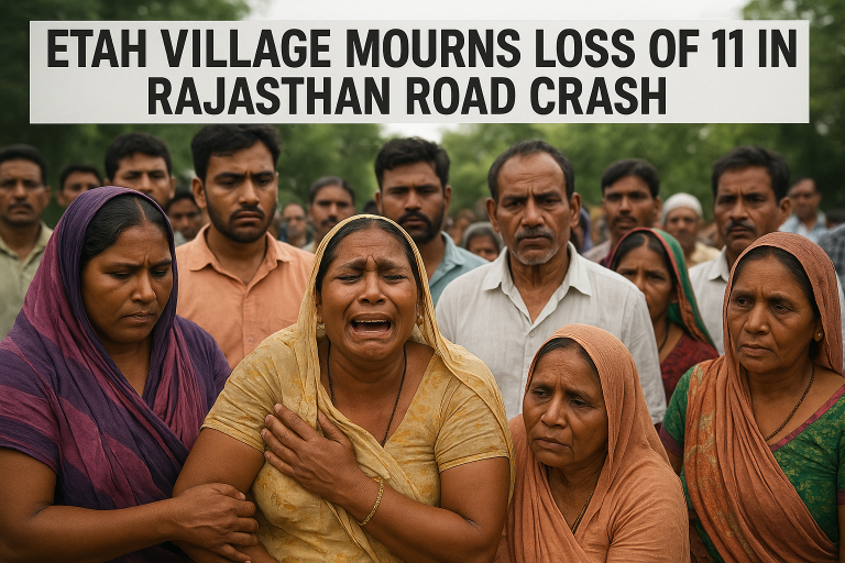 UP: Etah village mourns loss of 11 in Rajasthan road crash: PHOTO AI