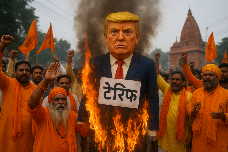 Mathura Protest Donald Trump