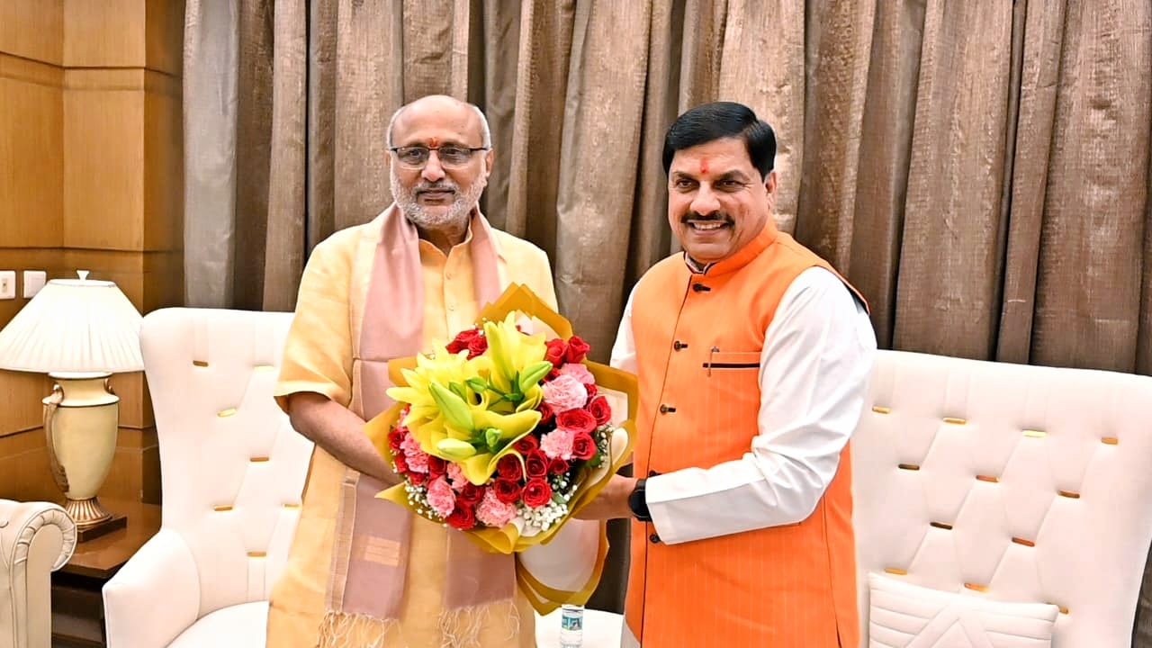 CM Mohan Yadav: दिल्ली में जब सीएम यादव ने नए उपराष्ट्रपति राधाकृष्णन से की मुलाकात