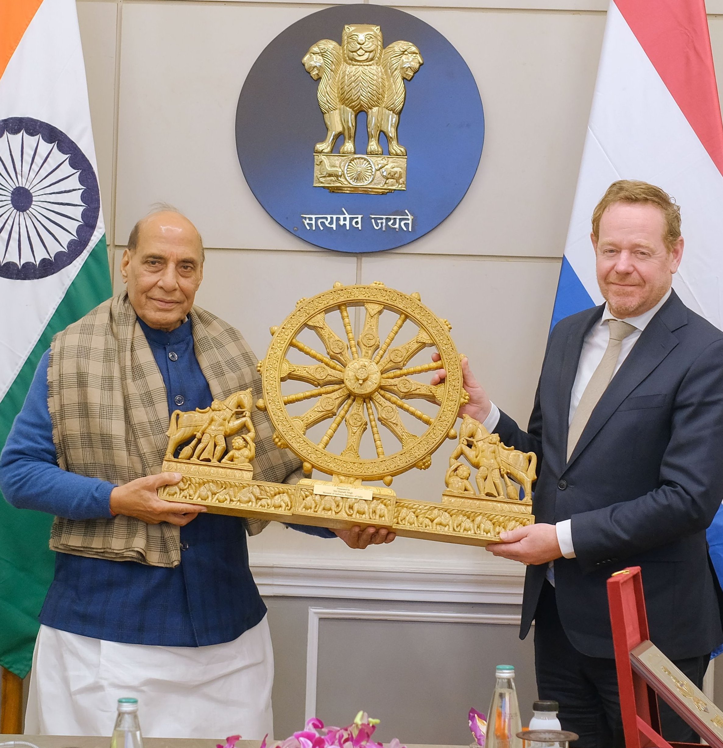 Rajnath Singh meeting Netherlands Foreign Minister David van Weel to discuss India-Netherlands defense and strategic partnership
