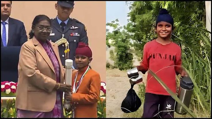 Shravan Singh National Child Award: The young hero of Operation Sindoor, 10-year-old Shravan Singh, receives the Prime Minister's National Child Award