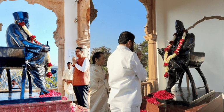CM Devendra Fadnavis and Deputy CM Eknath Shinde Pay Tribute to RSS Founder K.B. Hedgewar in Nagpur