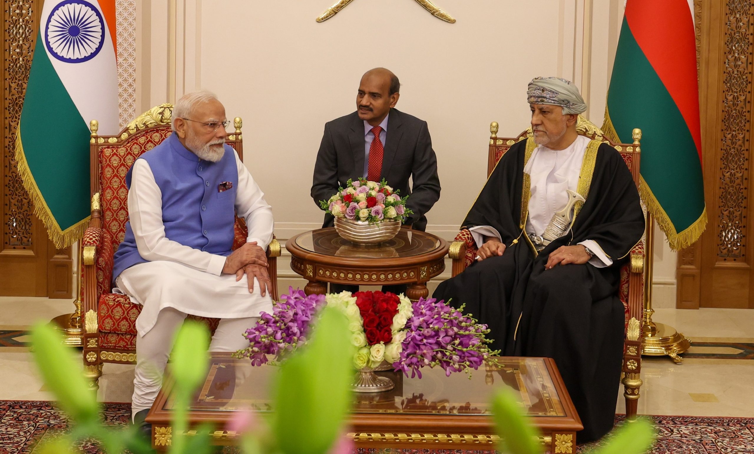 Prime Minister Modi landing in Muscat, Oman