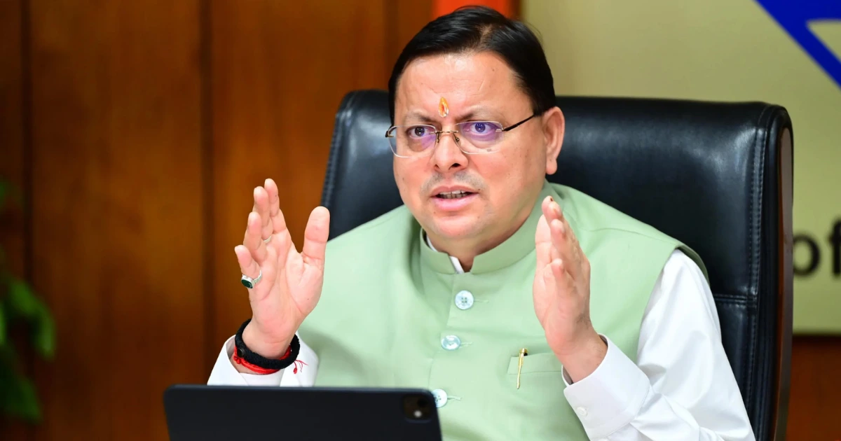 Uttarakhand Chief Minister Pushkar Singh Dhami chairing cabinet meeting with ministers in Dehradun