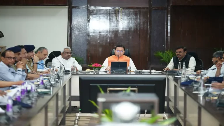 Uttarakhand Monsoon Preparedness: Chief Minister Pushkar Singh Dhami chairs a high-level meeting on Uttarakhand Monsoon Preparedness at the Secretariat.