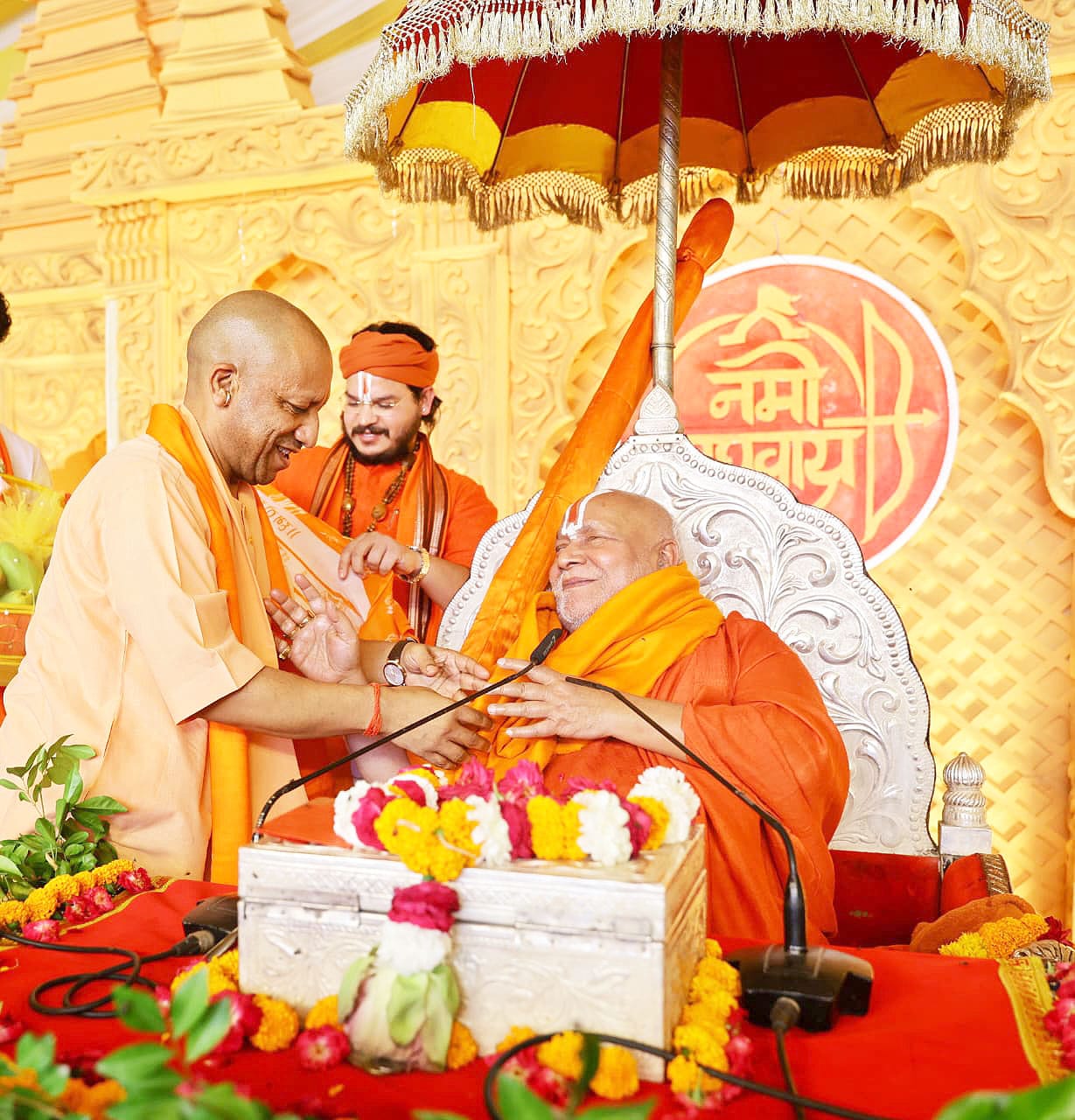 Ram Katha Mahotsav 2026: Chief Minister Yogi Adityanath attending the 9-day Shri Ram Katha event and honoring Swami Rambhadracharya.