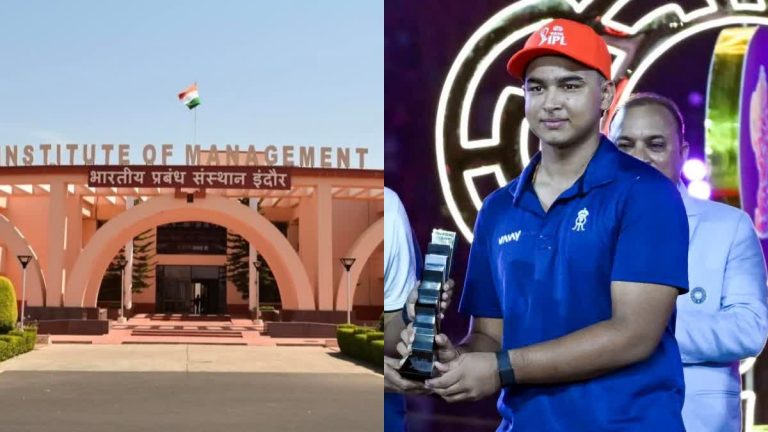 IIM Indore Case Study: Vaibhav Suryavanshi during a cricket match as IIM Indore prepares a case study on his success and performance journey.