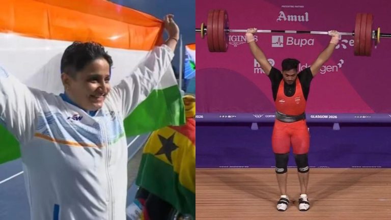 CWG 2026 India 6 Medals: Indian athletes pose with medals after a successful Day 5 at Commonwealth Games 2026.