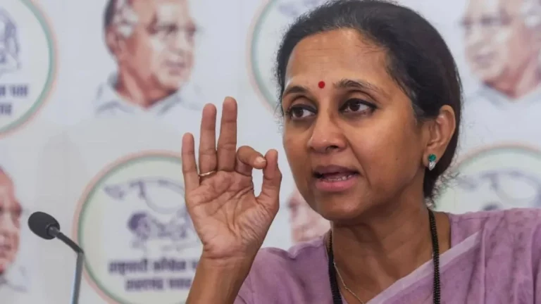 Supriya Sule addressing the media on the Delimitation Bill 2026 and NCP (SP)'s position.