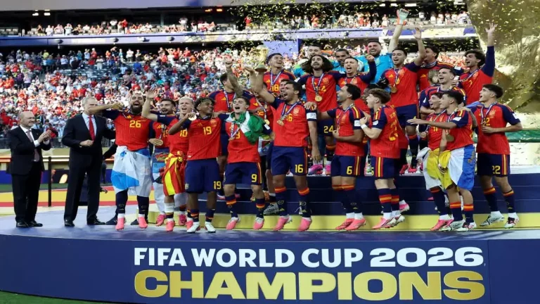 FIFA World Cup 2026: Spain celebrates after winning the FIFA World Cup 2026 final against Argentina in New Jersey
