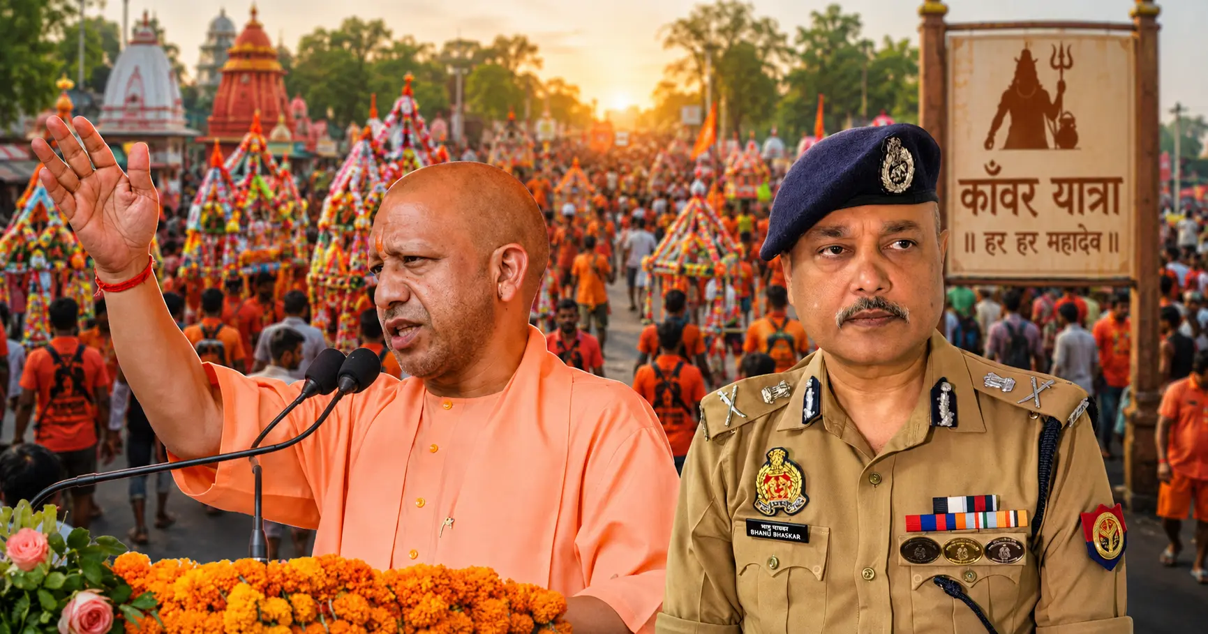 Meerut Kanwar Model: Meerut Kanwar Model security arrangements with CCTV surveillance, police deployment and CM Yogi's statewide Kanwar Yatra implementation plan