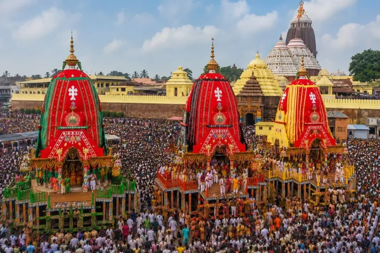 Puri Jagannath Temple Rath Yatra: Millions of devotees gather in rain during Puri Jagannath Temple Rath Yatra as Lord Jagannath, Balabhadra and Subhadra's chariots move through the Grand Road in Puri, Odisha.