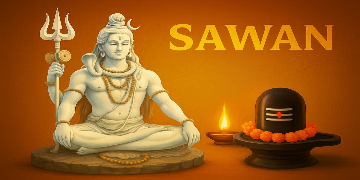 Sawan 2026 Shiv Puja: Devotees offering an oil lamp to Lord Shiva in the holy month of Sawan 2026.