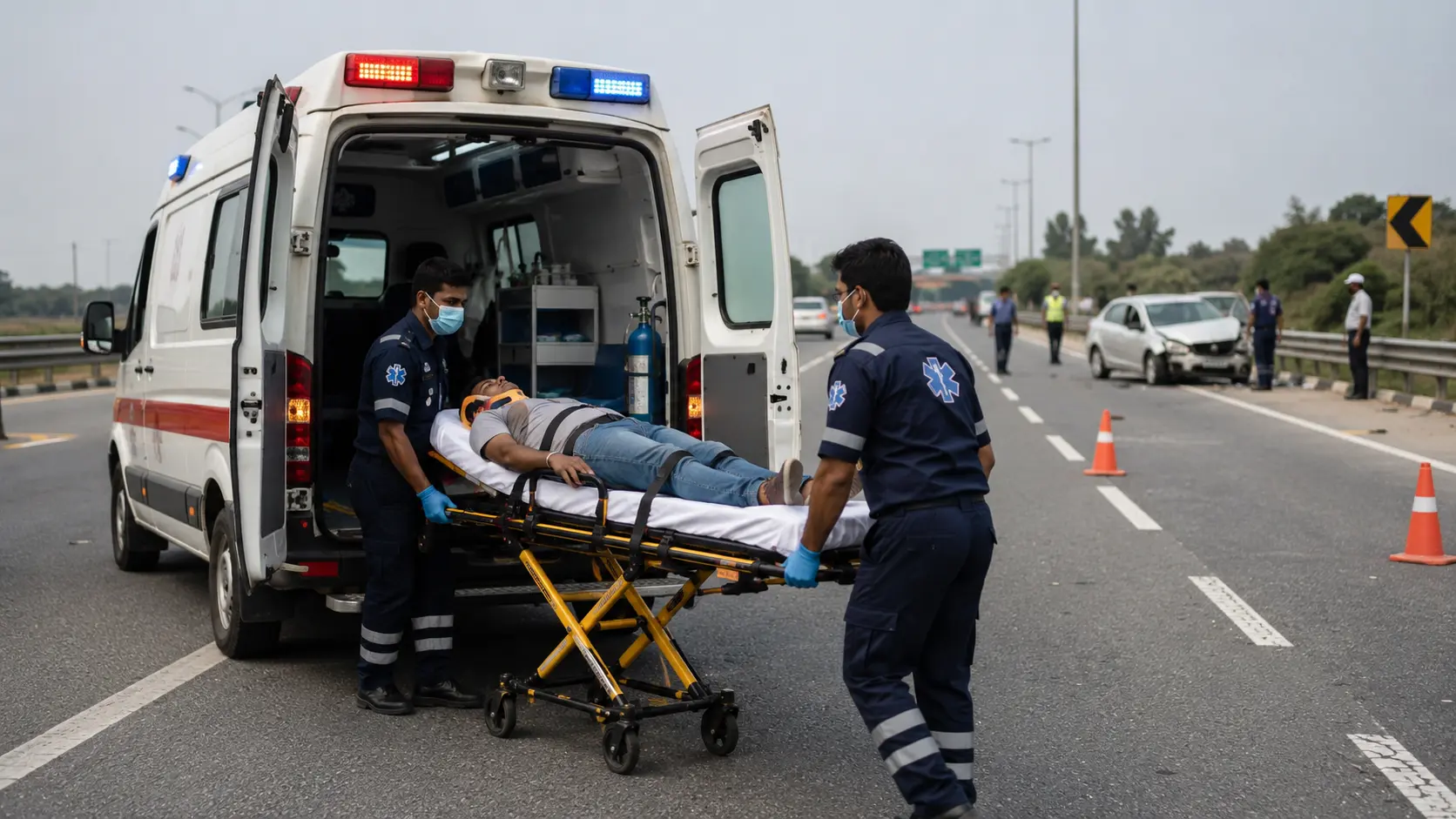 NHAI 10-minute ambulance response rule on national highways with emergency services