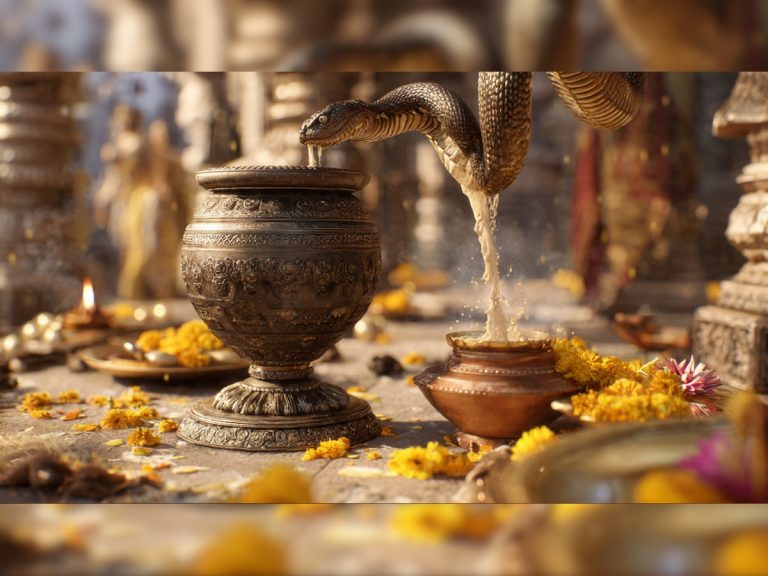 Nag Panchami 2026 Kaal Sarp Dosh remedies with silver Nag Nagin and Lord Shiva worship