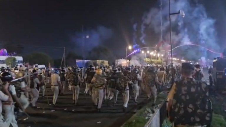 Ambala Protest on NH-44 as police use tear gas during clash with Sikh protesters