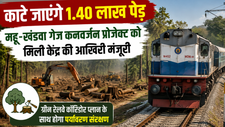 Mhow-Khandwa Gauge Conversion project will transform the 156-km railway route while requiring extensive tree-cutting